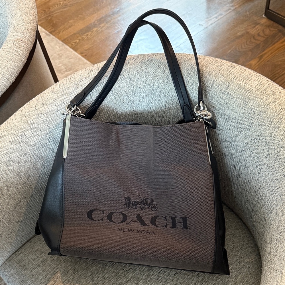 Coach Black and Brown Tote Bag